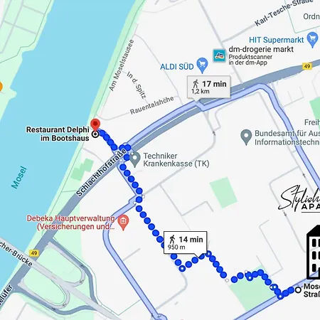 Apartment Tropical - Fuer Freunde & Familien, Stadtnah, Parkplatz, E-ladestation, Gitterbox Fuer Fahrraeder, Fitnessstudio, Digitale Gaestemappe Mit Restaurant- Und Unternehmenstipps Koblenz (Rhineland-Palatinate)